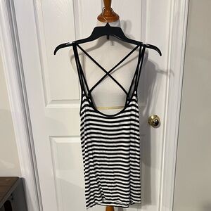 NWT Rue21 Black and White Striped Tank Top